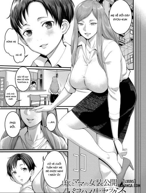 Boku To Mama No Josou Koukai Pakohame Nama Sex